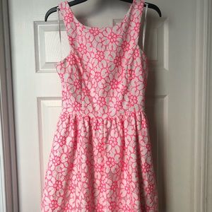 Lilly Pulitzer Fiesta Pink and White Lace Dress